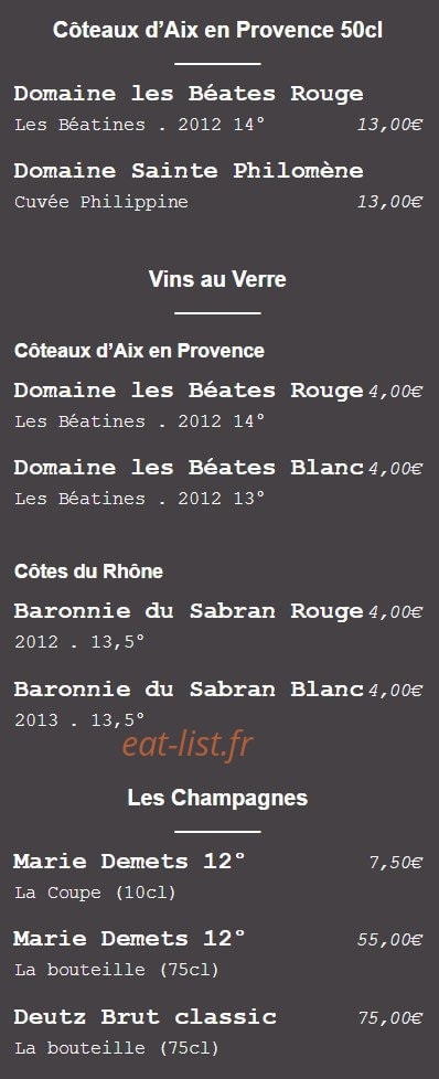 Brasserie le Terminus — carte page 8
