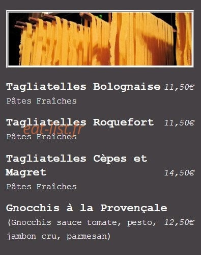 Brasserie le Terminus — carte page 2