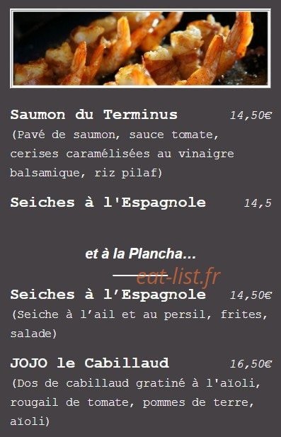 Brasserie le Terminus — carte page 5