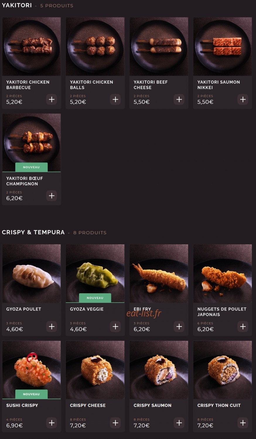 Côté Sushi — carte page 5