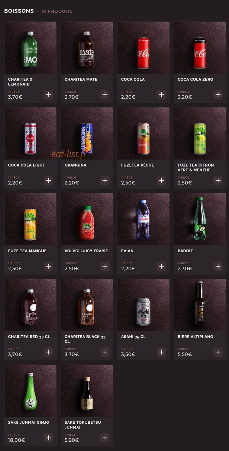 Côté Sushi — carte page 12