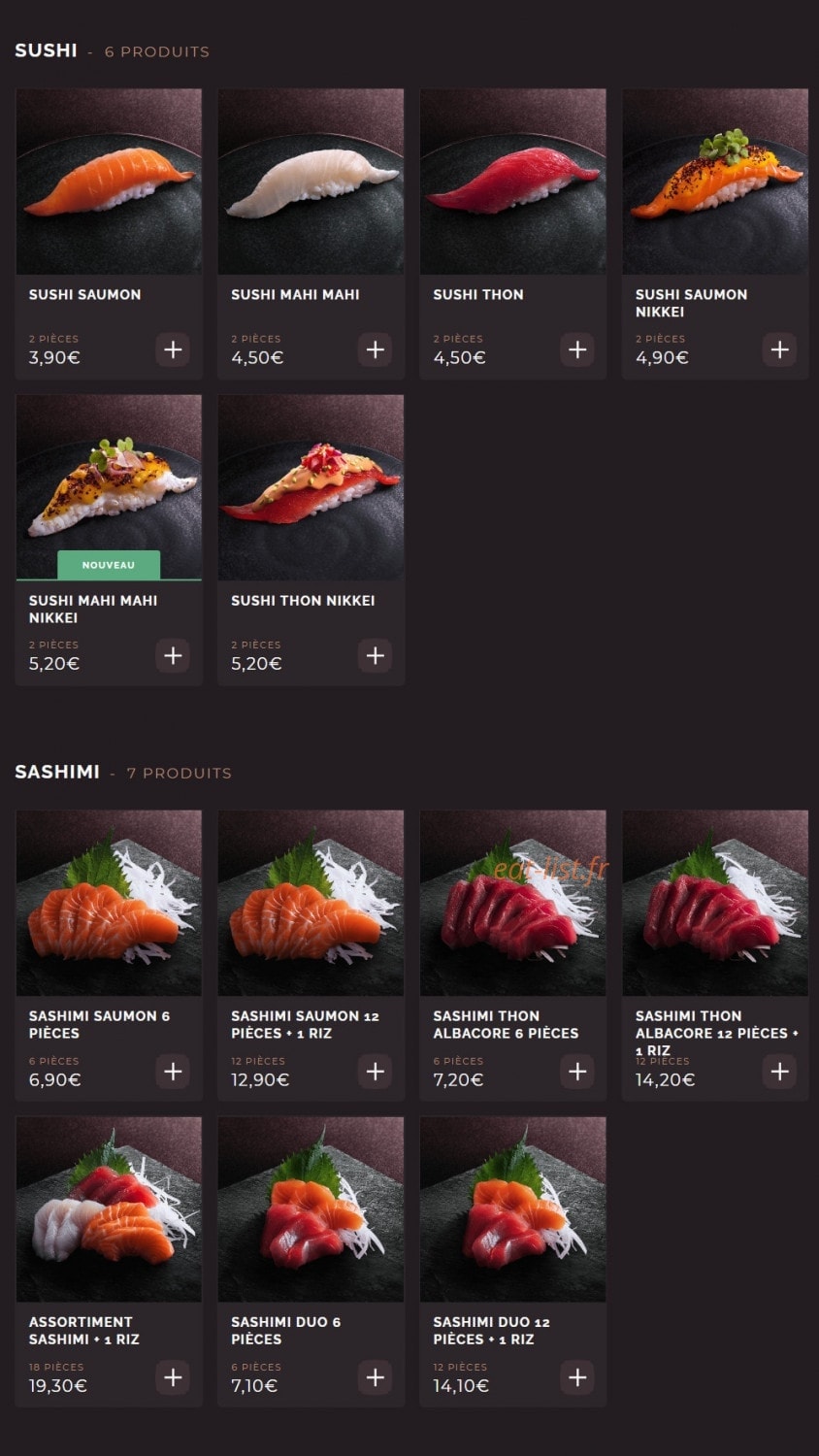 Côté Sushi — carte page 7
