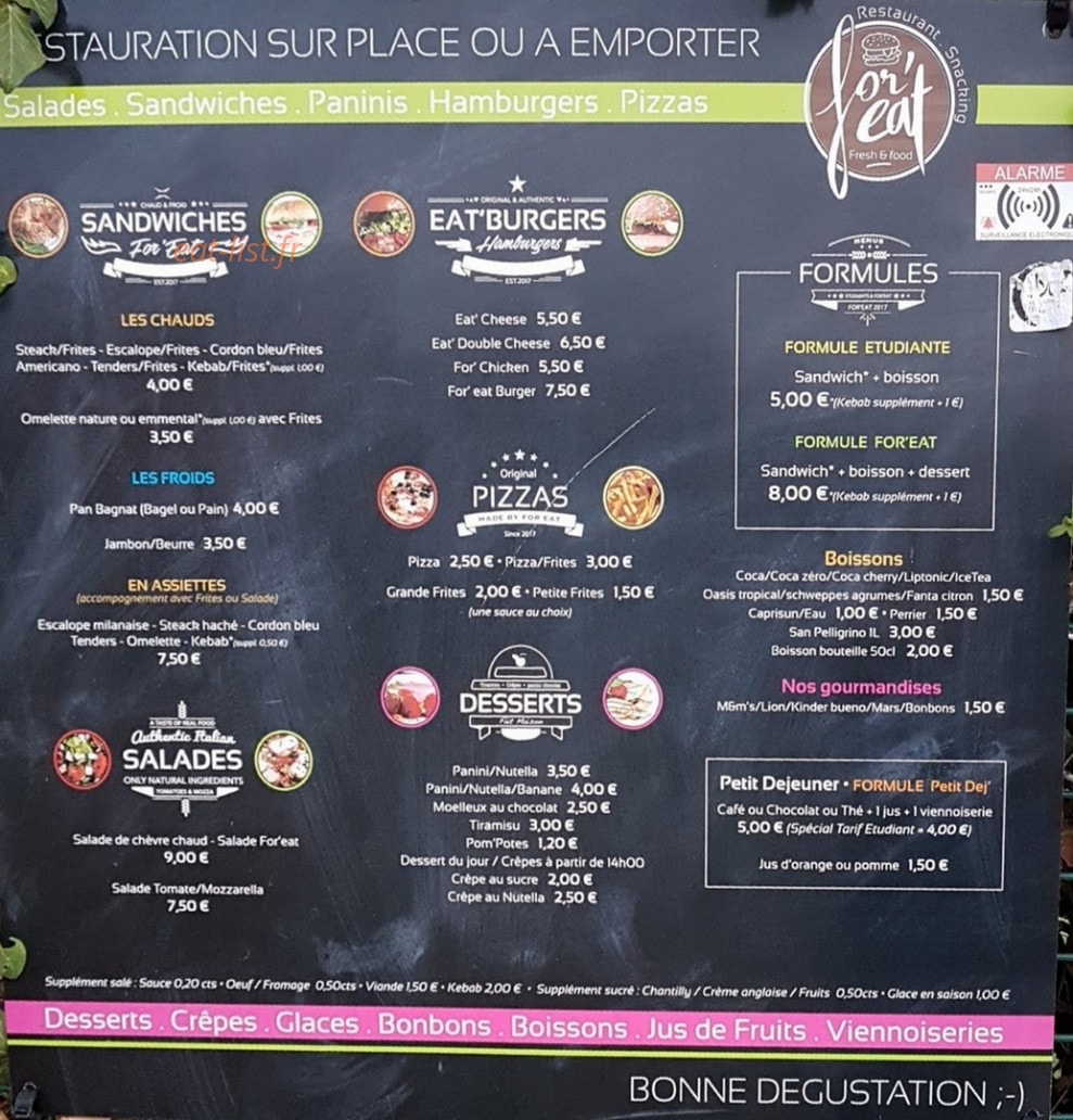 For'Eat — carte page 2