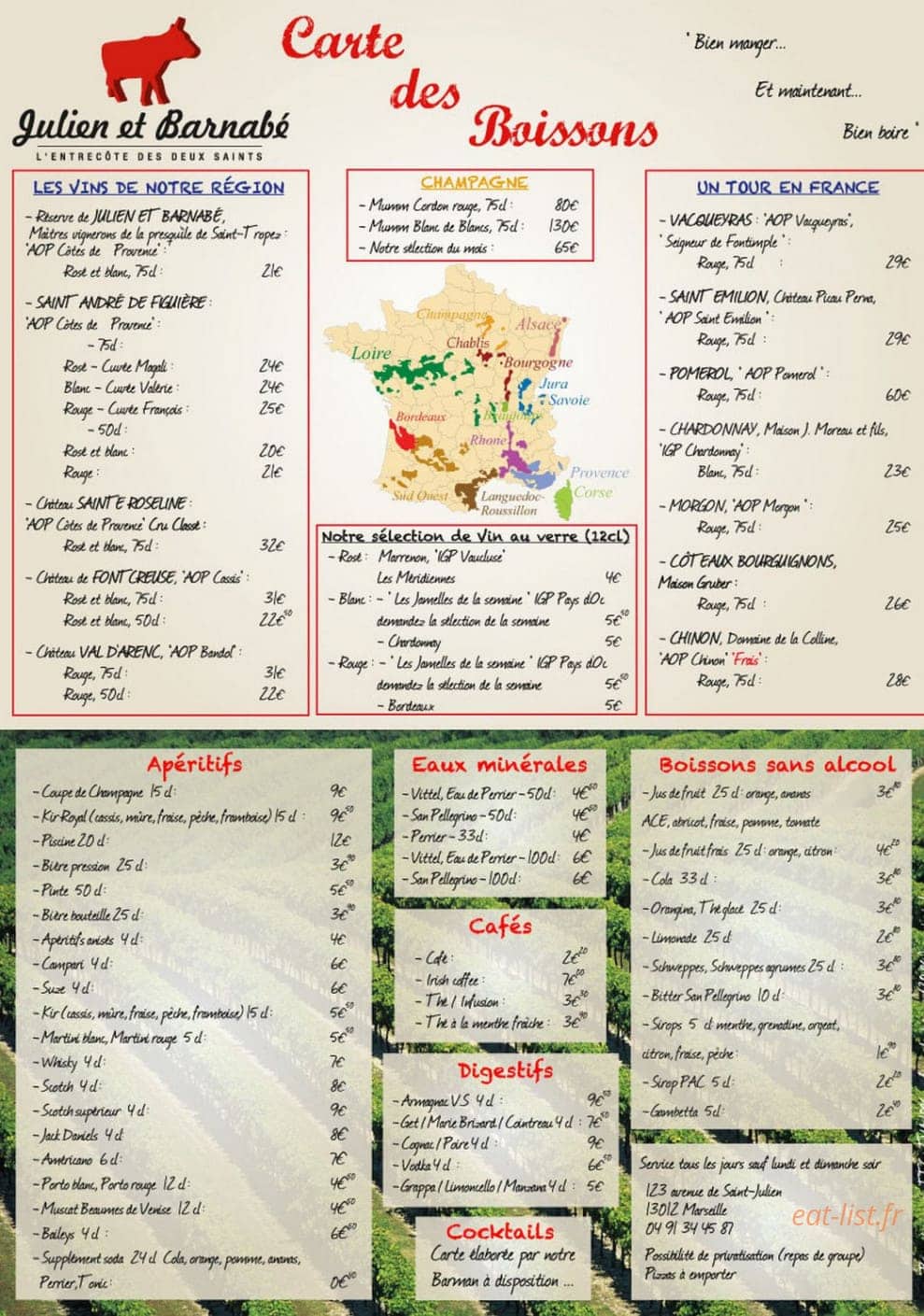 Julien et Barnabé — carte page 2