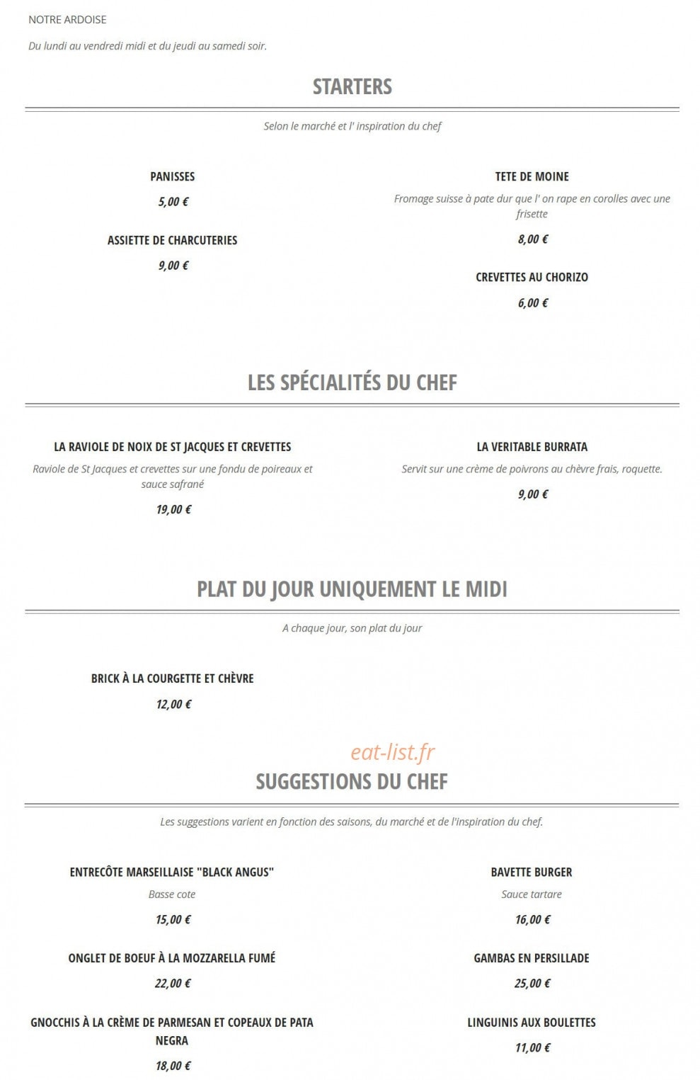 L' Esquisse — carte page 1