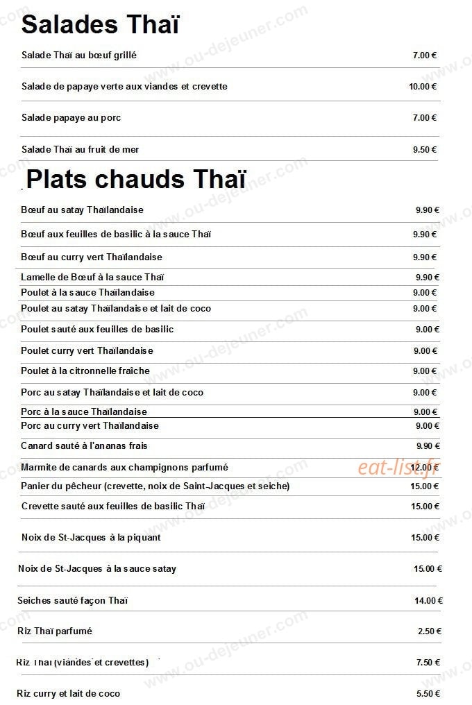 La Baguette Imperiale — carte page 15