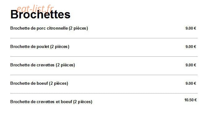 La Baguette Imperiale — carte page 12