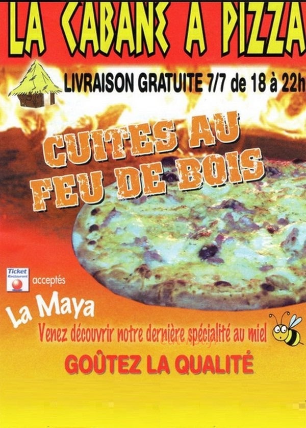 La Cabane à Pizza — carte page 1