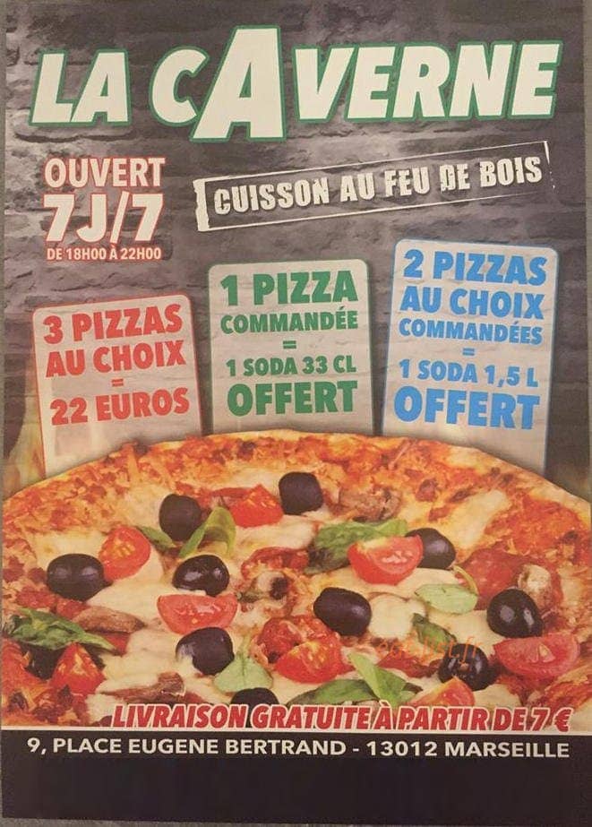 La Caverne a Pizza — carte page 2