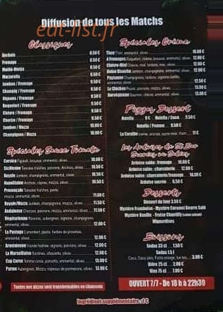 La Pizzeria de St Bar — carte page 2