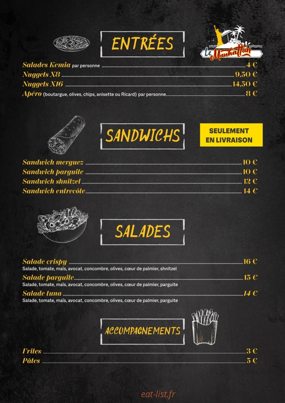 Le Manhattan — carte page 1