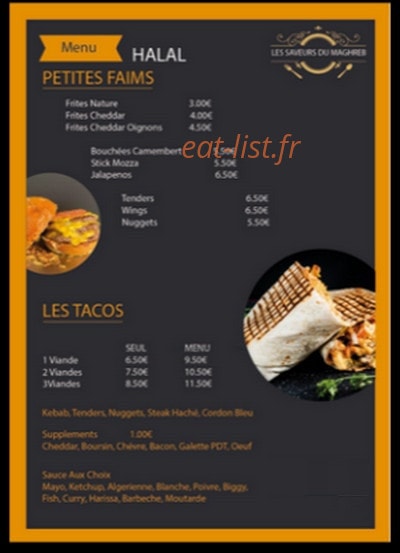 Les Saveurs du Maghreb — carte page 1