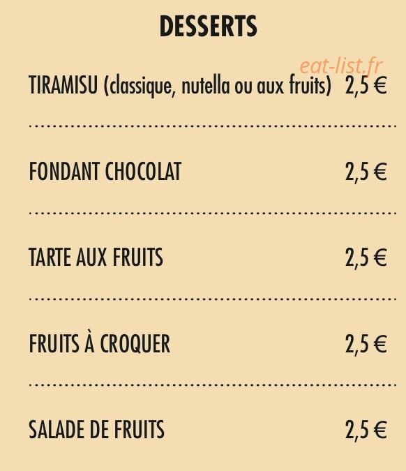 Most & Food — carte page 3