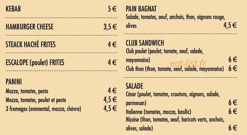 Most & Food — carte page 2