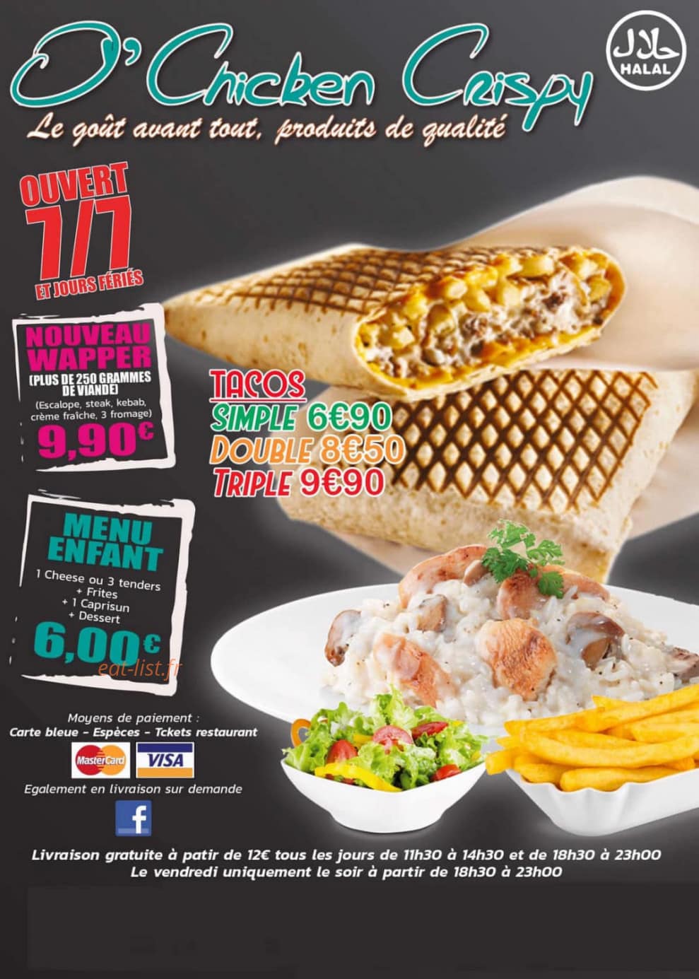 O'Chicken Crispy — carte page 1