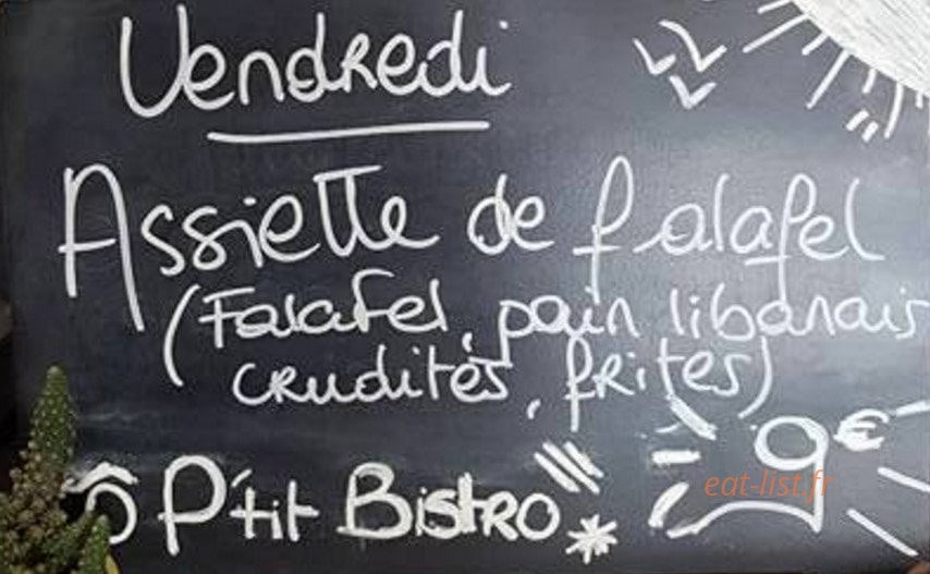 Ô p'tit bistro — carte page 1