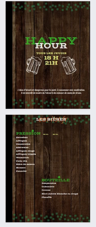Oliver Pub — carte page 3