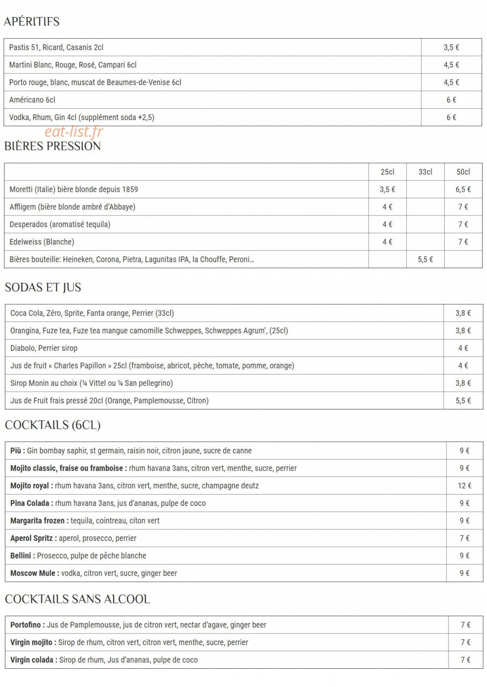 Più — carte page 1