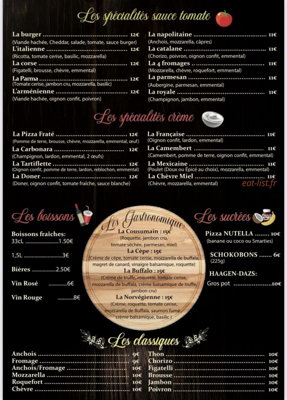 Pizza de montolivet — carte page 2