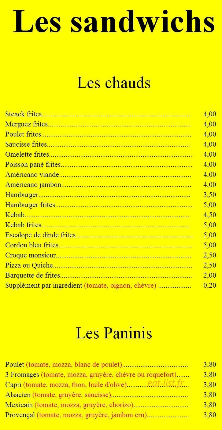 Pizza le 26 — carte page 3