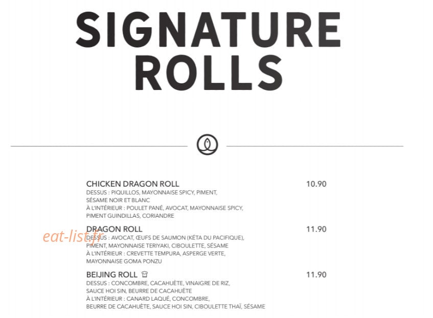 Sushi Shop — carte page 26