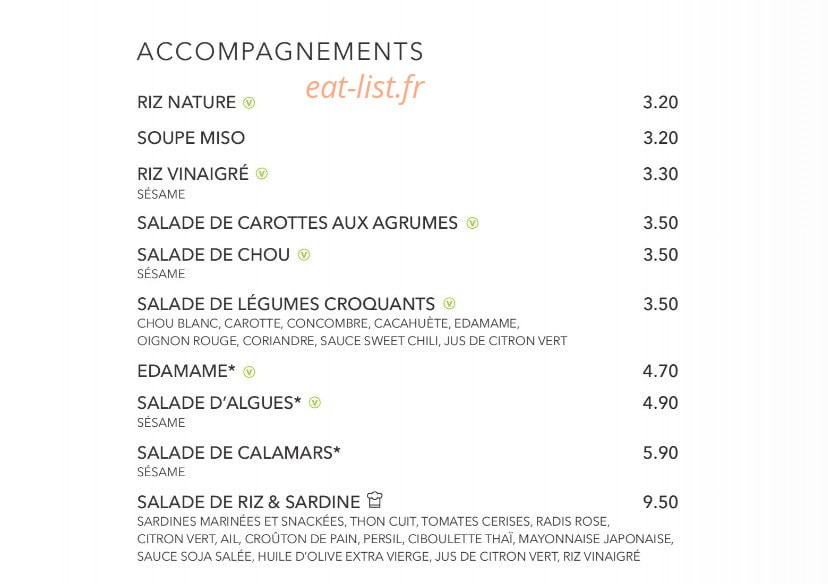 Sushi Shop — carte page 35