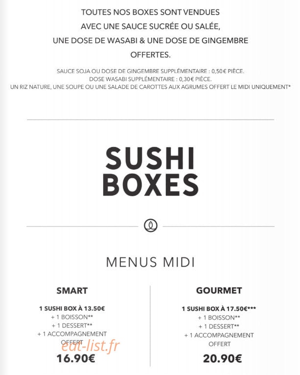 Sushi Shop — carte page 8