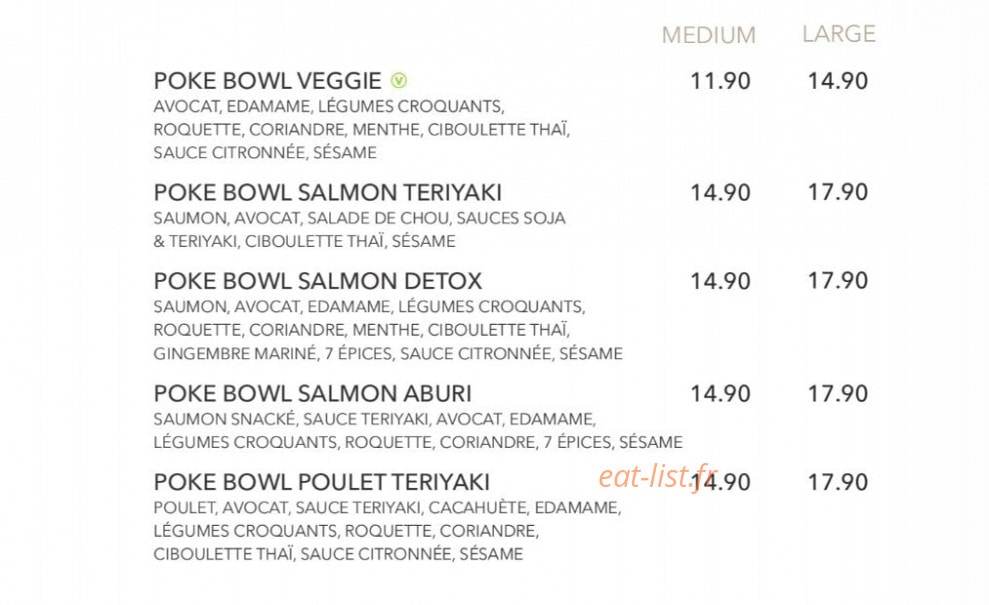 Sushi Shop — carte page 31