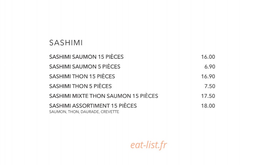 Sushi Shop — carte page 27