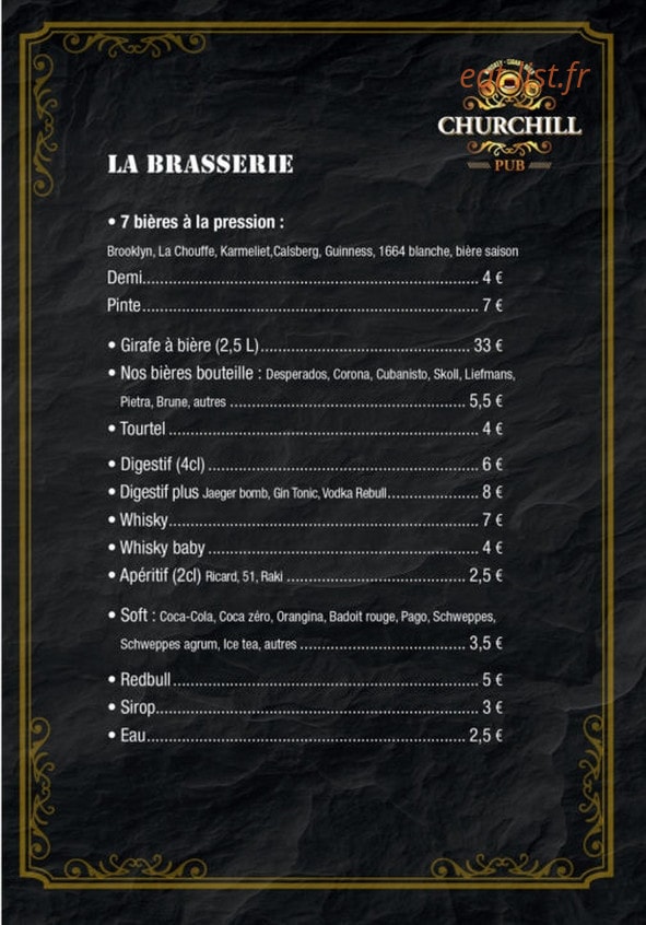 The Churchill — carte page 2