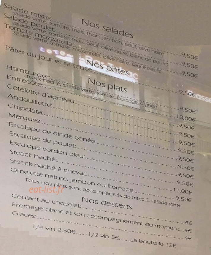 Brasserie Le Chateau Gombert — carte page 2