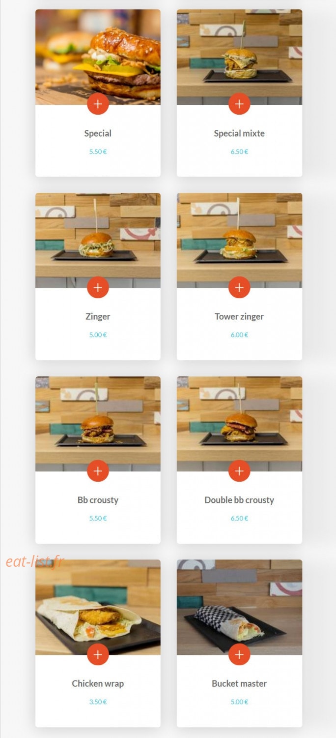 Bucket Fried Chicken — carte page 6