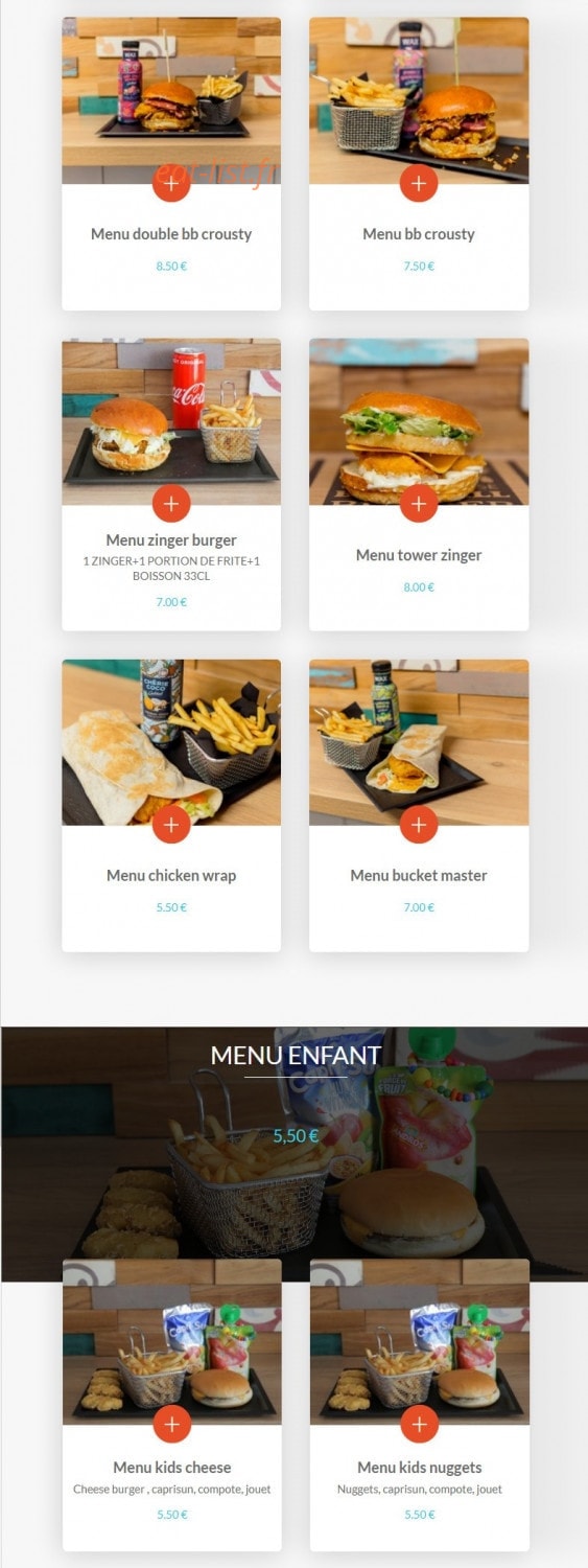 Bucket Fried Chicken — carte page 3
