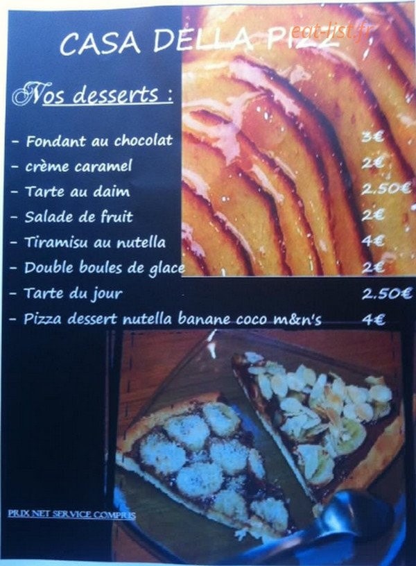 Casa Della Pizz — carte page 4