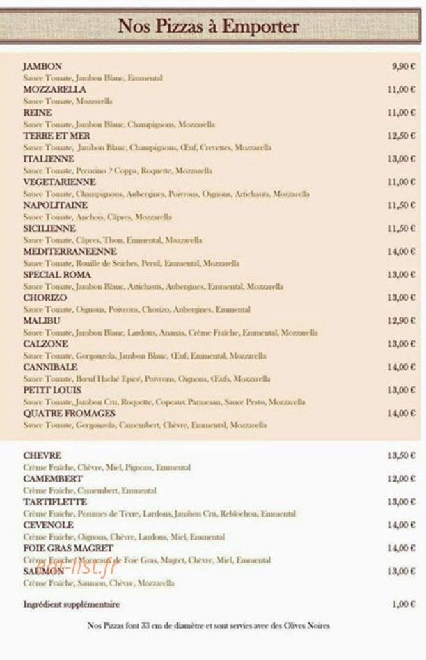 Chez petit Louis — carte page 2