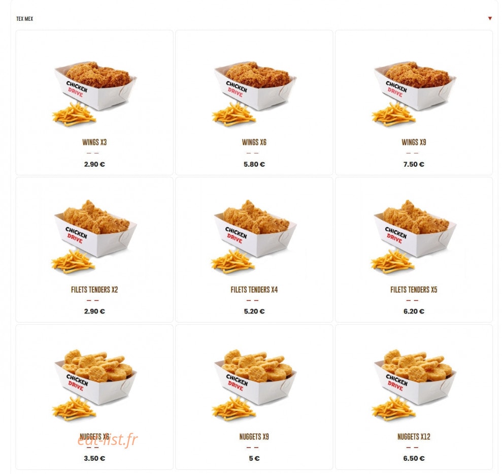 Chicken Drive — carte page 4