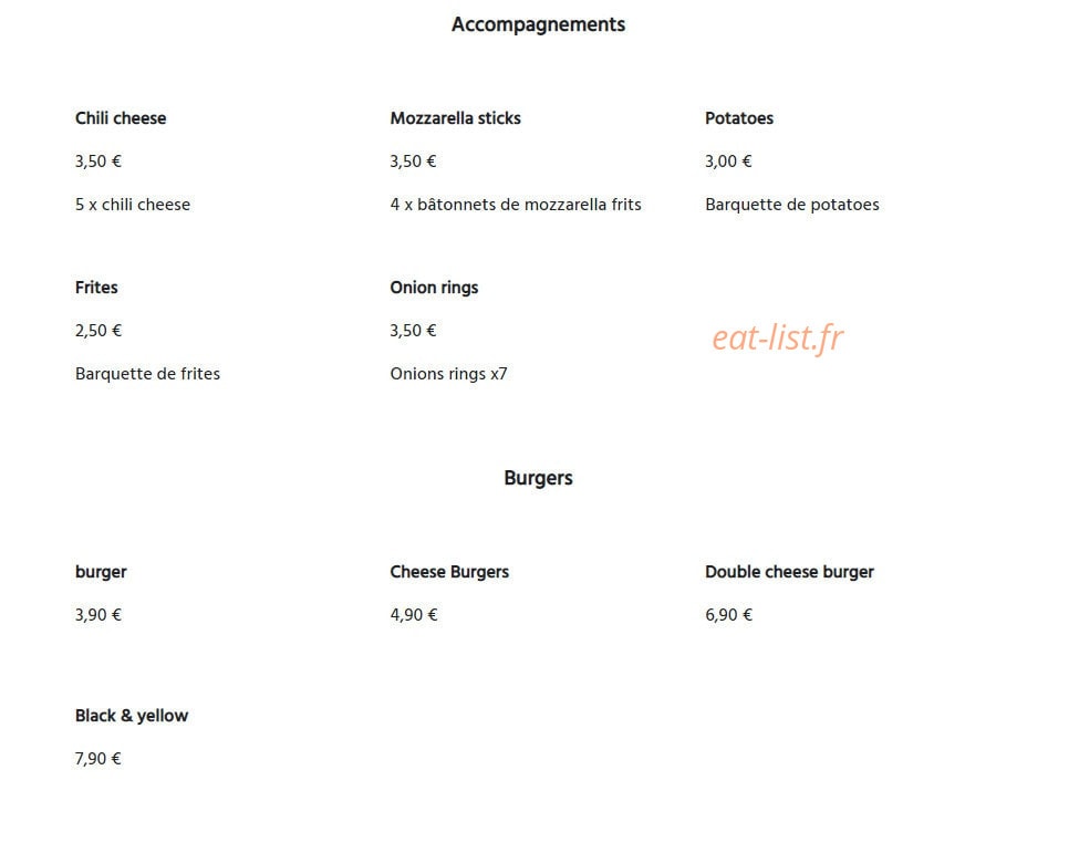 Dawg's — carte page 2