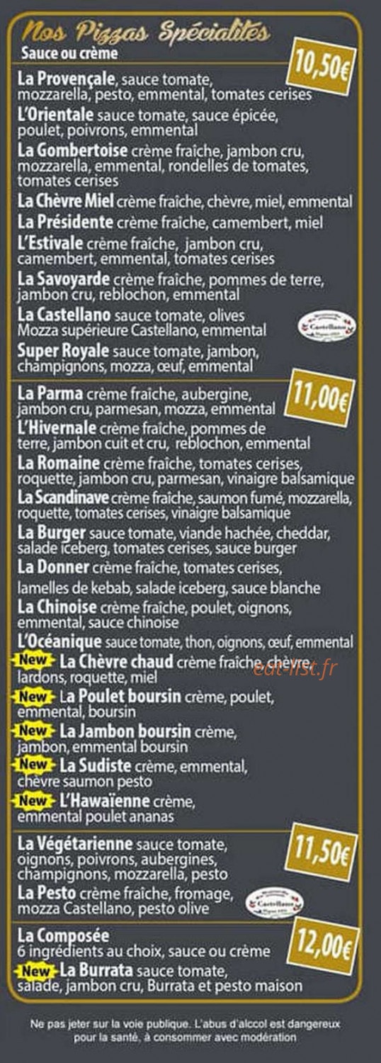 Delicia pizza — carte page 2