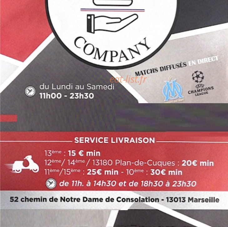Food Company — carte page 1