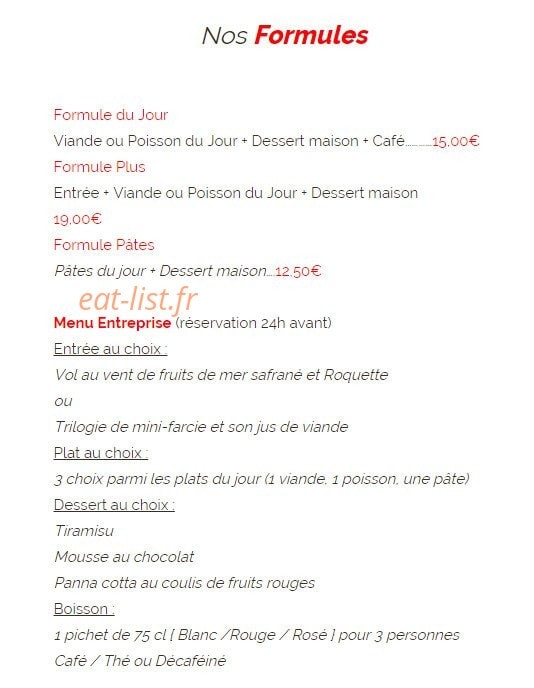 L'Escapade — carte page 2