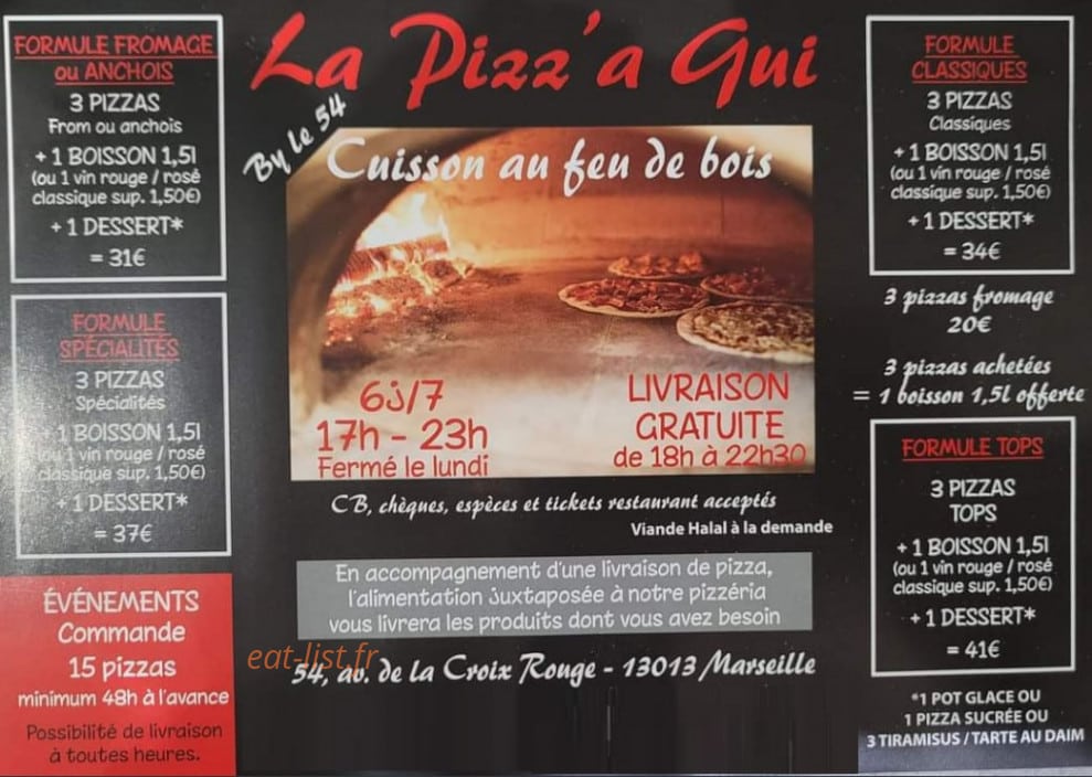 La Pizz'a Gui — carte page 1