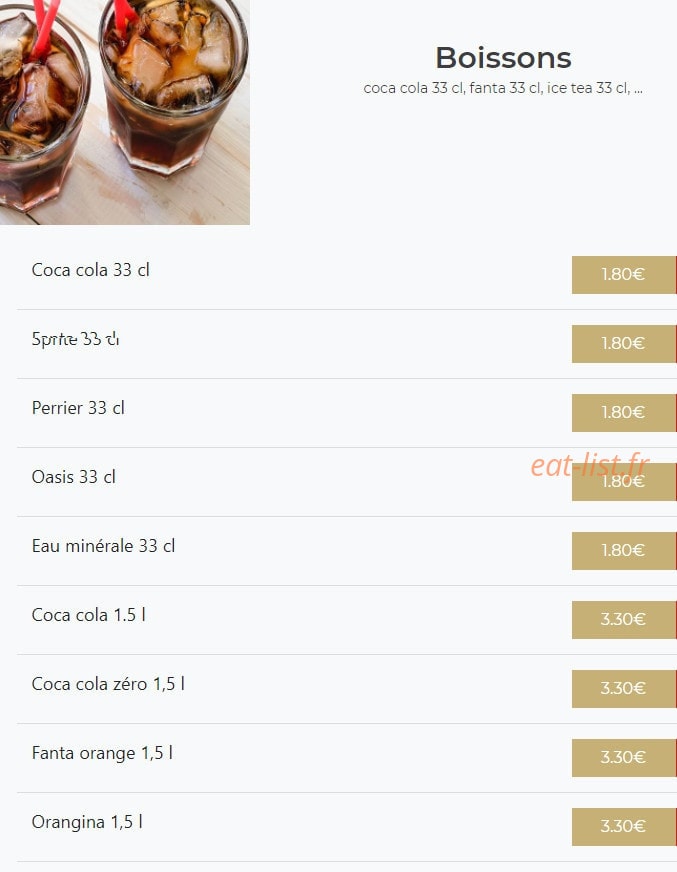 La Pizza des Olives — carte page 10