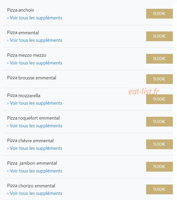 La Pizza des Olives — carte page 3