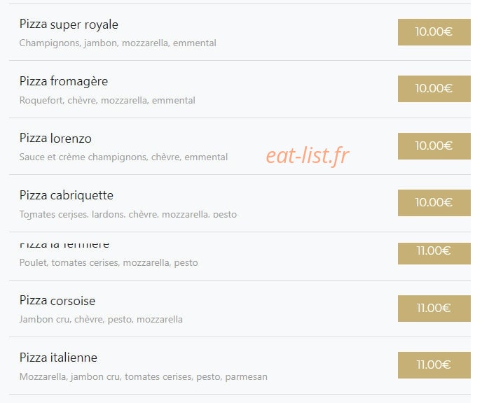 La Pizza des Olives — carte page 5