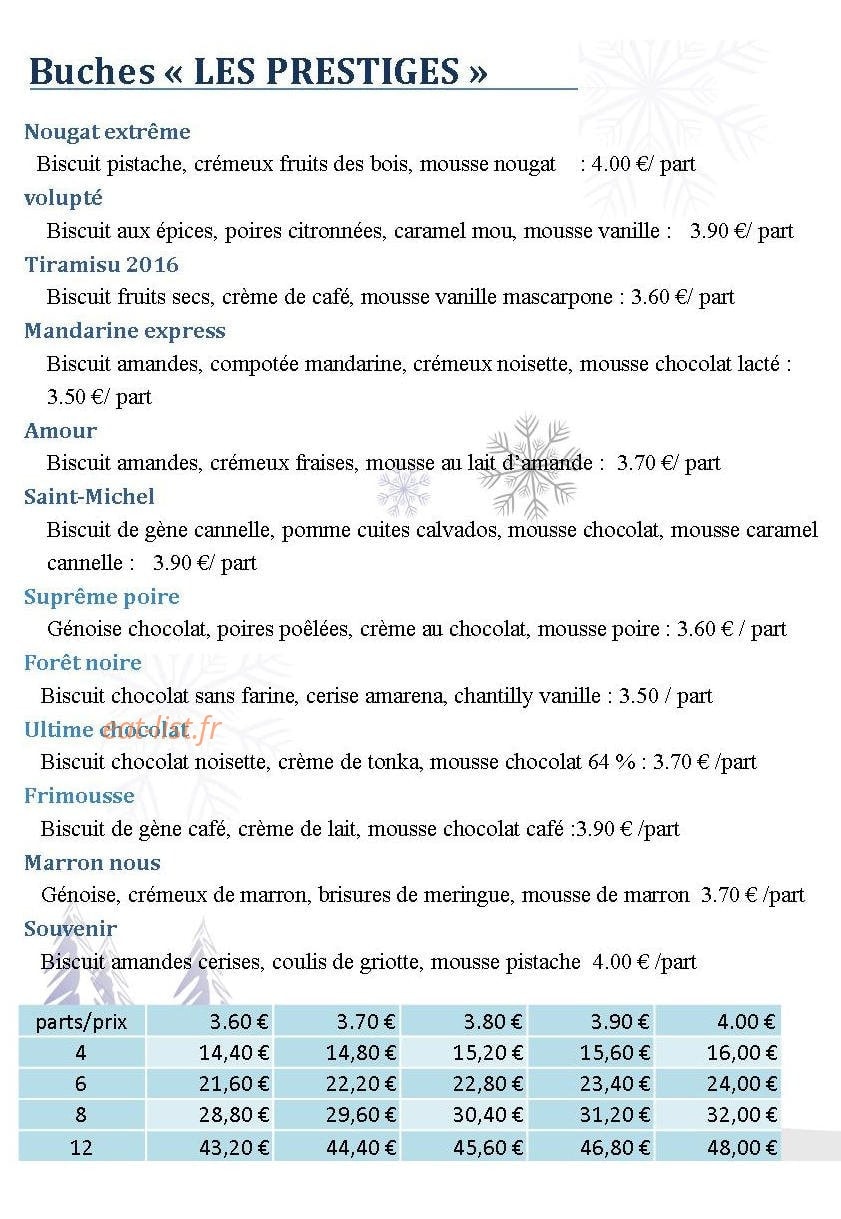 Le fournil de la rose — carte page 1