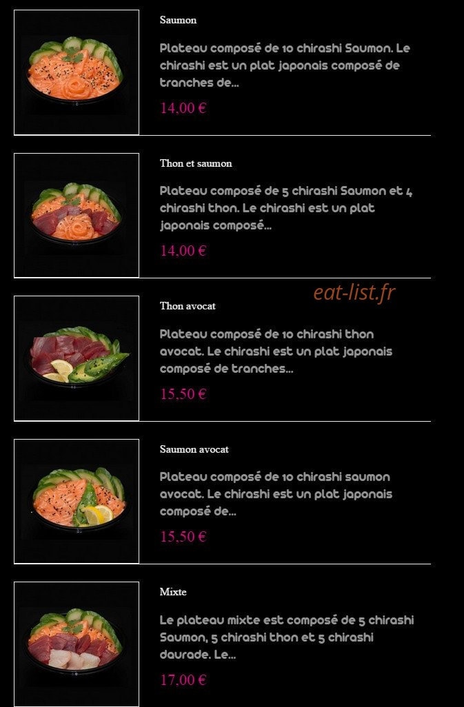 May Sushi — carte page 15