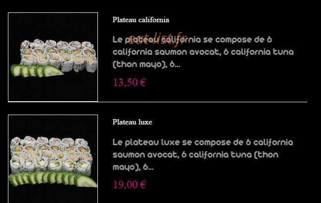 May Sushi — carte page 19
