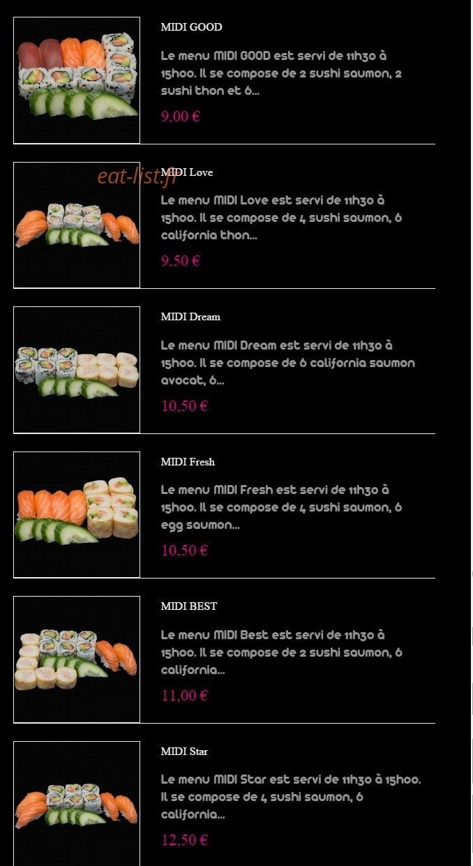 May Sushi — carte page 2