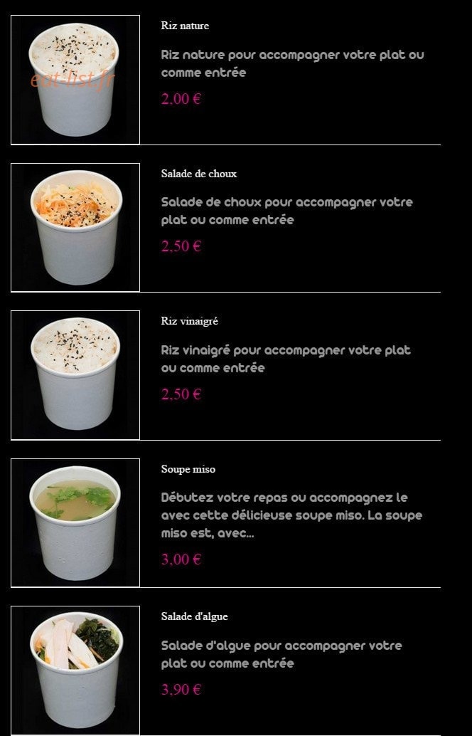 May Sushi — carte page 1