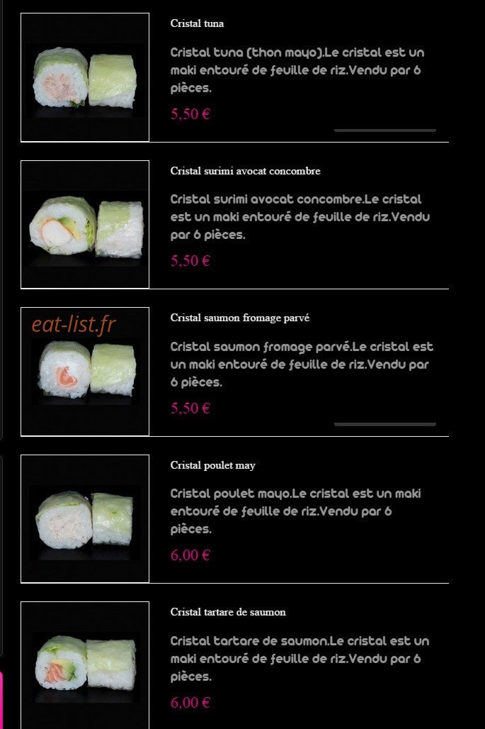 May Sushi — carte page 10